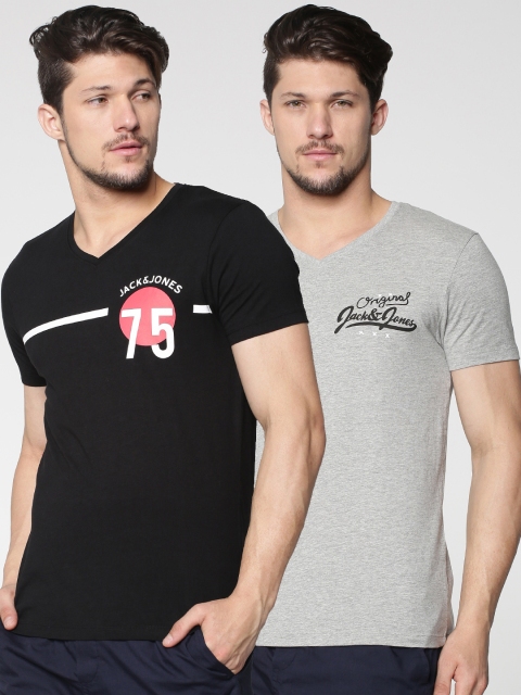 

Jack & Jones Men Pack Of 2 Lounge T-shirts, Black