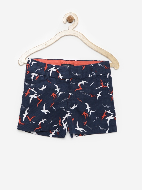 

Tommy Hilfiger Girls Navy Printed Shorts, Navy blue