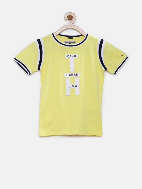 

Tommy Hilfiger Boys Yellow Ringer Pure Cotton T-shirt