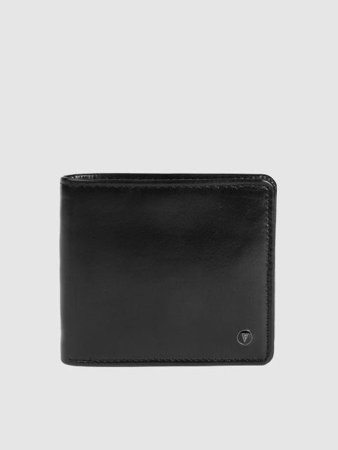

Van Heusen Men Black Solid Two Fold Leather Wallet
