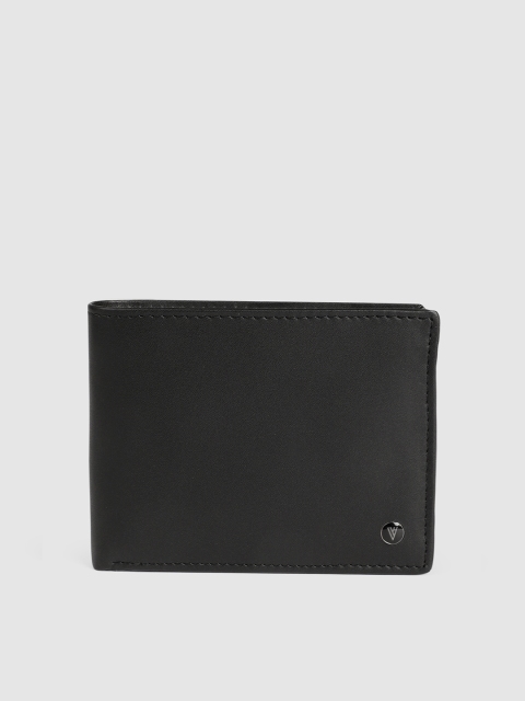 

Van Heusen Men Black Solid Two Fold Leather Wallet