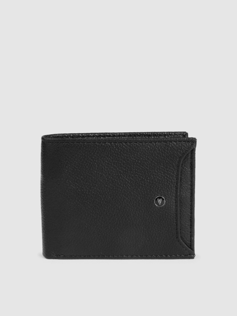 

Van Heusen Men Black Solid Leather Two Fold Wallet