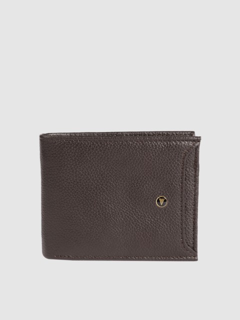 

Van Heusen Men Brown Solid Leather Two Fold Wallet