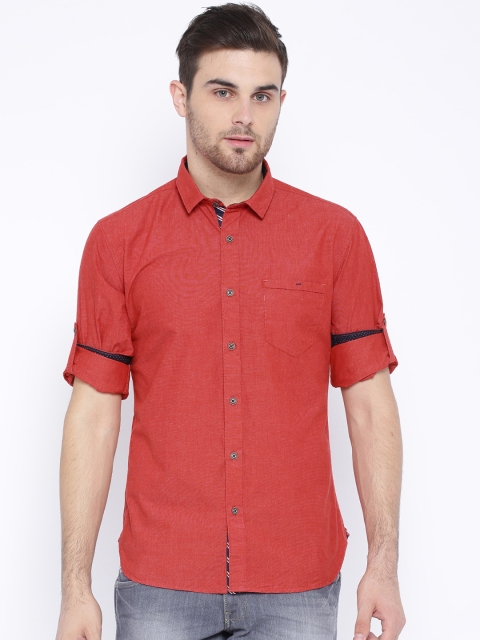 

Highlander Red Slim Fit Casual Shirt