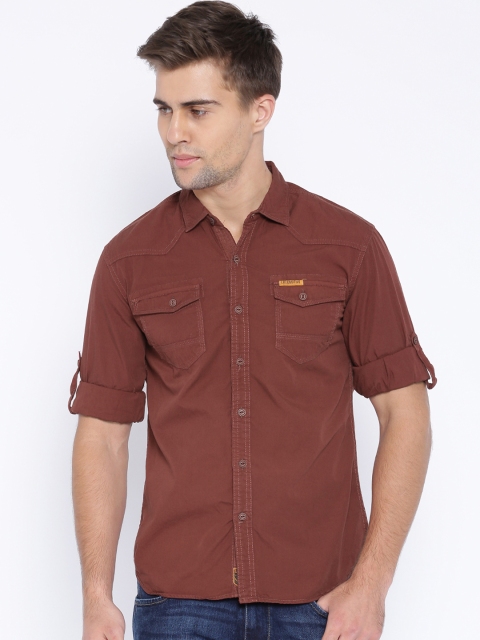 

Locomotive Maroon Casual Shirt