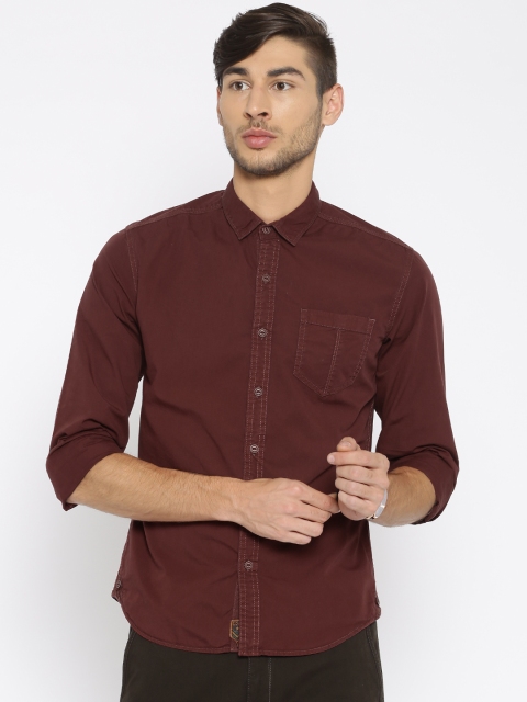 

Locomotive Maroon Casual Shirt
