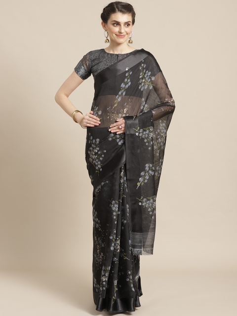 

Saree mall Black & Grey Printed Saree