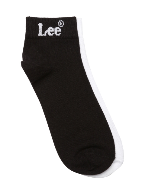 

Lee Men Set of 2 Ankle-Length Socks, Black