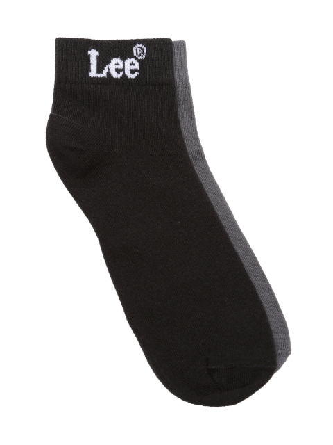 

Lee Men Set of 2 Ankle-Length Socks, Black