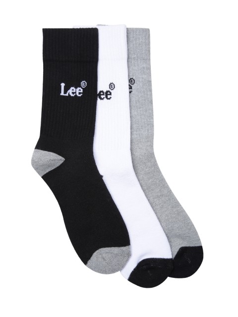 

Lee Men Set of 3 Above Ankle-Length Socks, Black