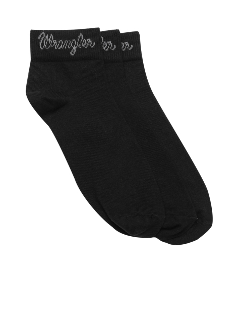 

Wrangler Men Set of 3 Black Ankle-Length Socks