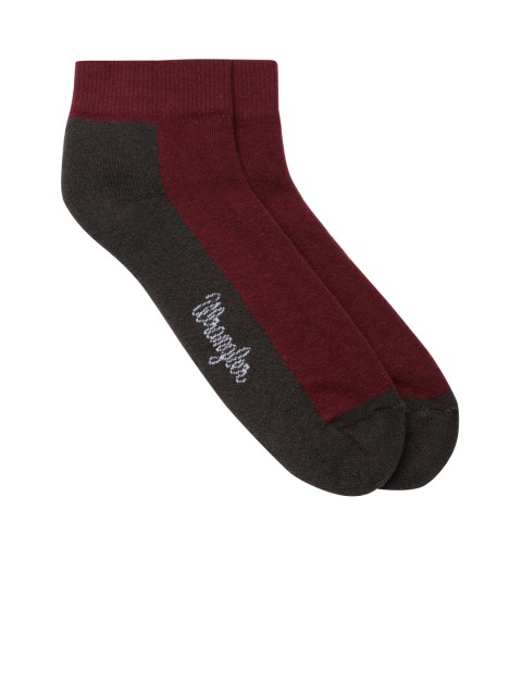

Wrangler Men Maroon & Grey Ankle-Length Socks