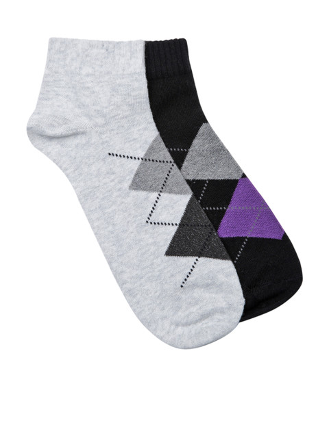 

Wrangler Men Set of 2 Argyle Ankle-Length Socks, Black