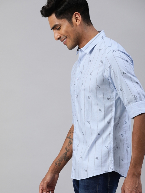 

Mast & Harbour Men Blue Regular Fit Floral Printed Casual Shirt