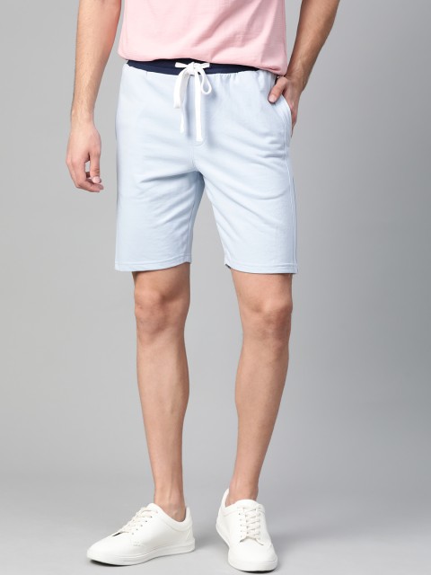 

Mast & Harbour Men Blue Solid Regular Fit Shorts