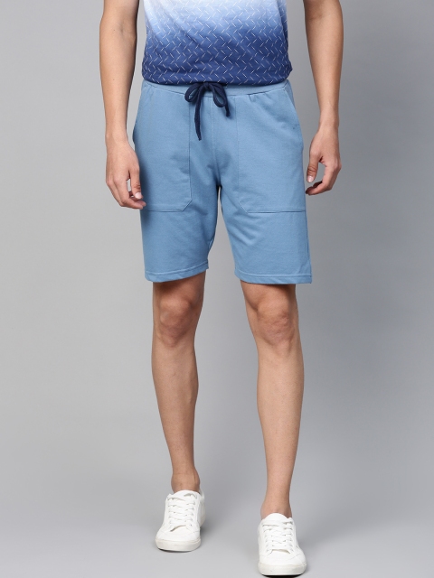 

Mast & Harbour Men Blue Solid Regular Fit Shorts