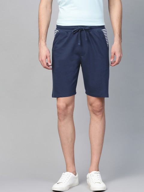 

Mast & Harbour Men Navy Blue Solid Regular Fit Shorts