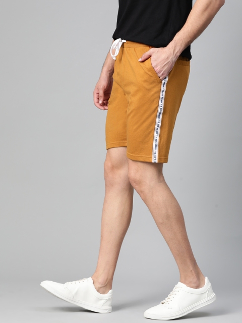 

Mast & Harbour Men Mustard Yellow Solid Regular Fit Shorts