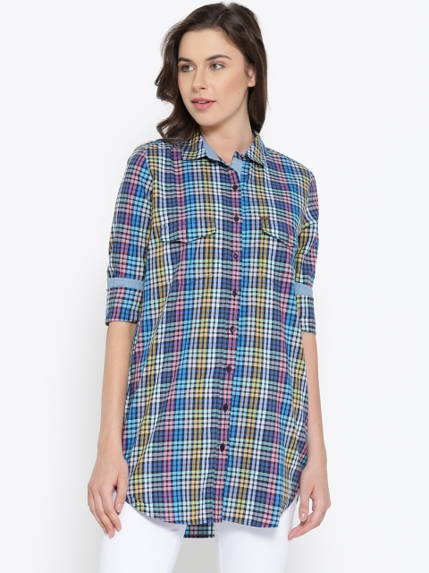 

Tokyo Talkies Multicoloured Checked Tunic Shirt, Multi