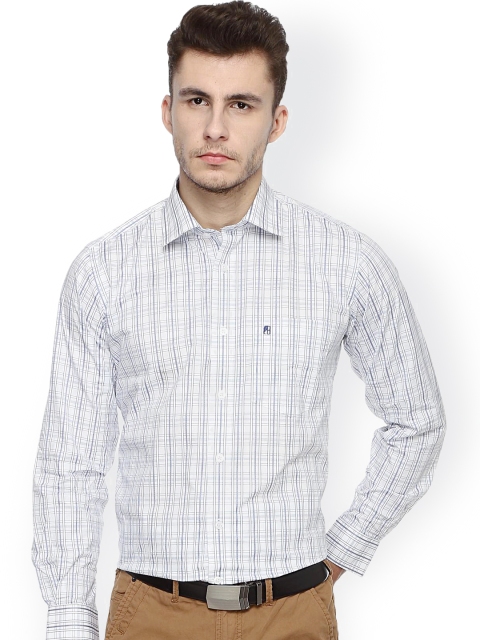 

Balista White Checked Classic Fit Formal Shirt