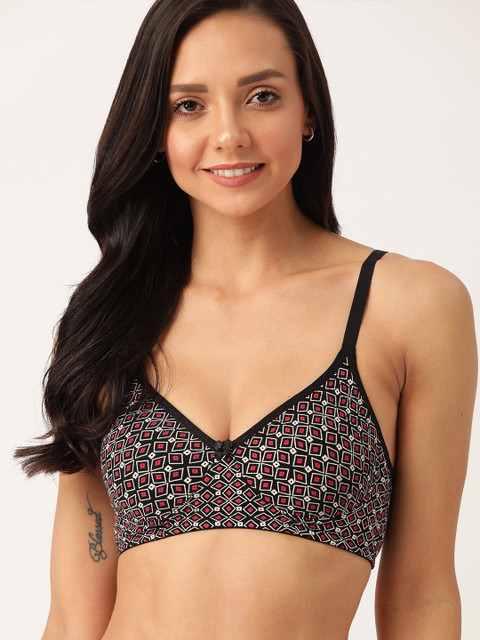 

DressBerry Black & Pink Printed Non-Wired Non Padded Everyday Bra DB-BRA-DB-PM-ENC1-040