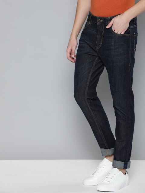 

Mast & Harbour Men Navy Blue Skinny Fit Mid-Rise Clean Look Stretchable Jeans