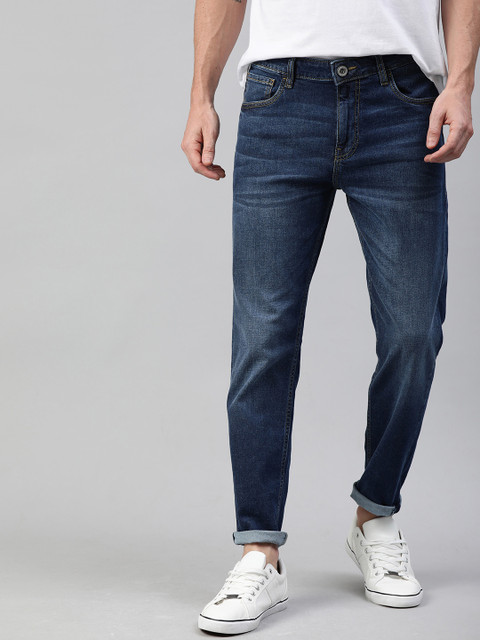 

Mast & Harbour Men Blue Slim Tapered Fit Mid-Rise Clean Look Stretchable Jeans