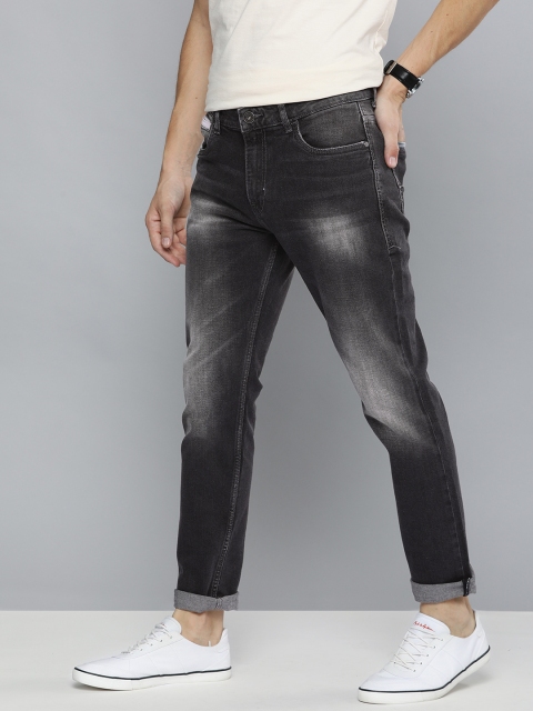 

Mast & Harbour Men Charcoal Grey Slim Tapered Fit Mid-Rise Clean Look Stretchable Jeans