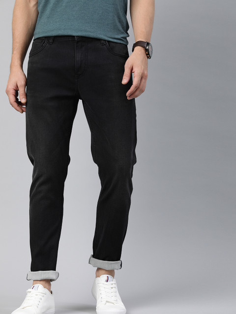 

Mast & Harbour Men Black Slim Fit Mid-Rise Clean Look Stretchable Jeans