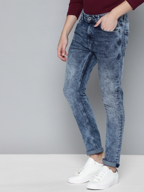 

Mast & Harbour Men Blue Skinny Fit Mid-Rise Clean Look Stretchable Jeans
