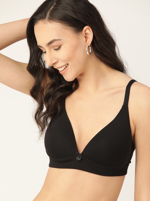 

DressBerry Black Solid Non-Wired Lightly Padded Everyday Bra DB-BRA-DRM-AW20-001
