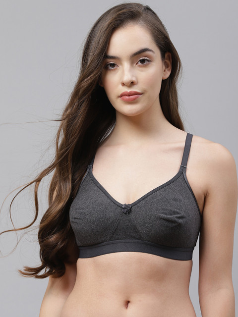 

Roadster Charcoal Grey Solid Non-Wired Non Padded Everyday Bra RDW-BRL-NPNW-1-40WC65
