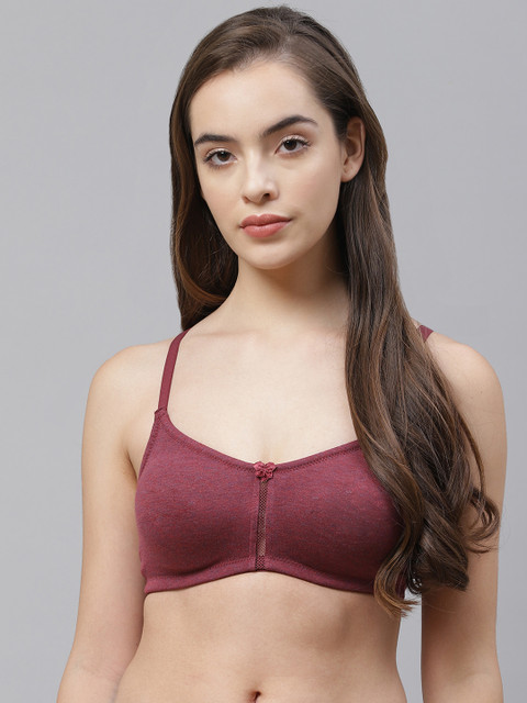 

Roadster Maroon Solid Non-Wired Non Padded Everyday Bra RDW-TSH-NPNW-11-HF10207
