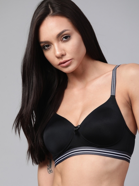 

Roadster Black Full Coverage Lightly Padded T-shirt Bra