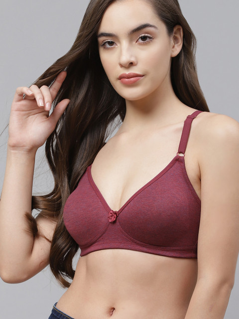 

Roadster Maroon Solid Non-Wired Non Padded Everyday Bra RDW-TSH-NPNW-7-HF10200