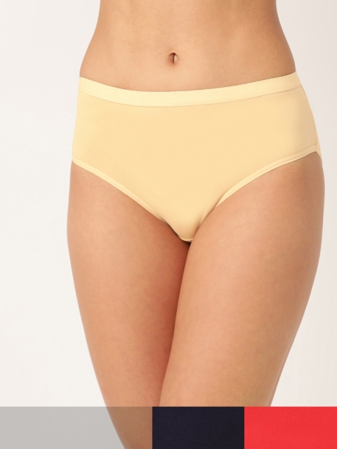 

DressBerry Women Pack of 3 Hipster Briefs DB-BRF-3PP-SOL-001, Cream