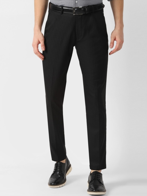

Louis Philippe Sport Men Black Slim Fit Striped Regular Trousers