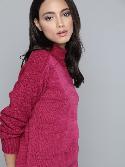 

Harvard Women Pink Striped Pullover Sweater