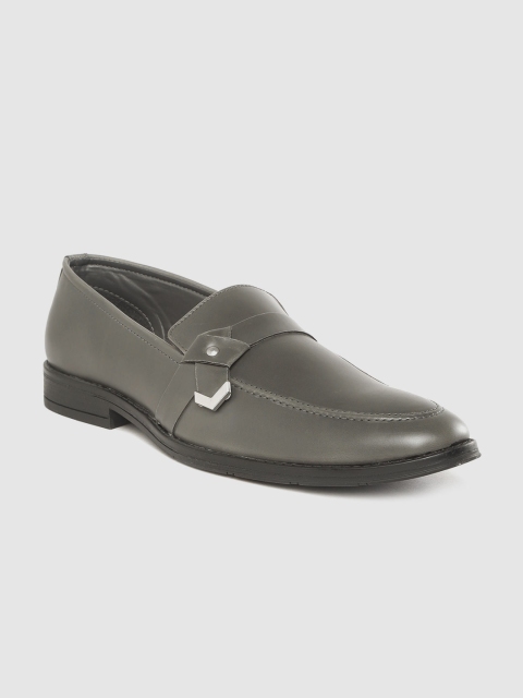 

INVICTUS Men Grey Solid Formal Slip-Ons