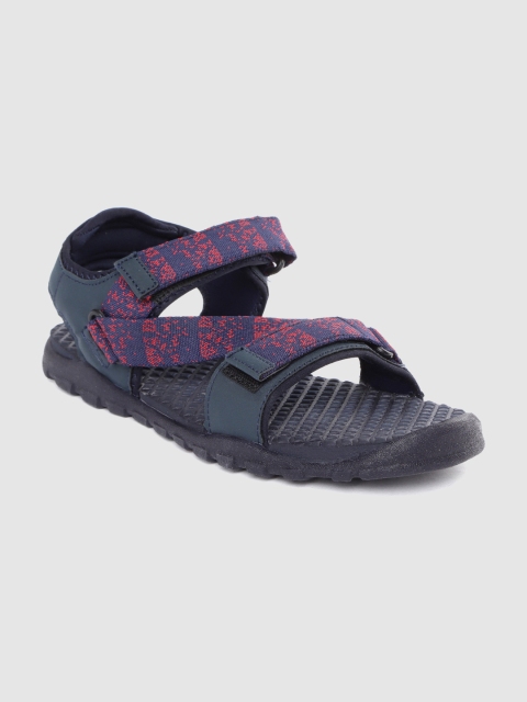 

HRX by Hrithik Roshan Men Navy Blue & Red Woven Design Sports Sandals