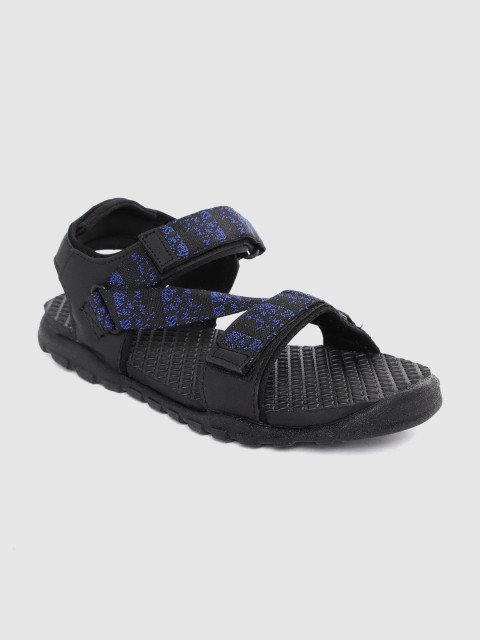 

HRX by Hrithik Roshan Men Black & Navy Blue Woven Design Sports Sandals
