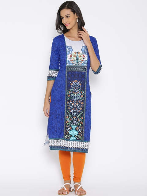 

Aurelia Blue Printed Kurta