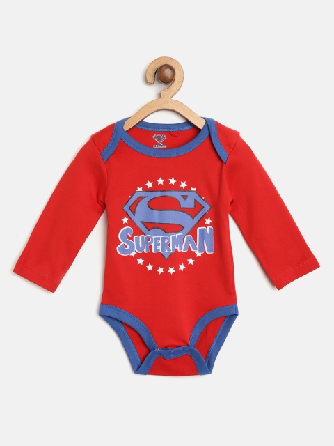 

Moms Love Boys Red & Blue Superman Printed Bodysuit
