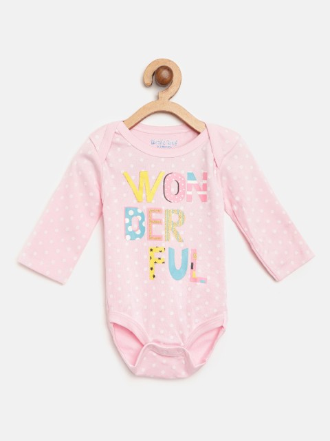

Moms Love Girls Pink & White Polka Dot Print Bodysuit