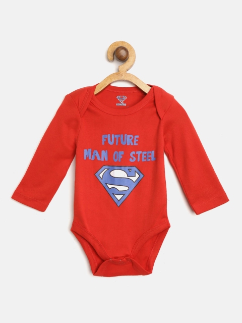 

Moms Love Boys Red & Blue Superman Printed Bodysuit