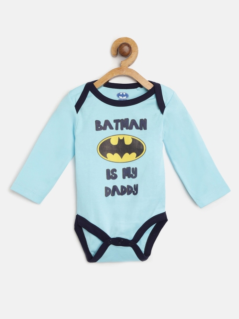 

Moms Love Boys Blue & Yellow Batman Print Bodysuit