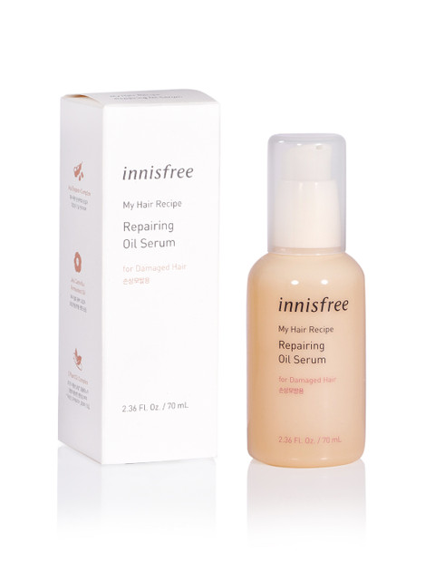 

Innisfree My Hair Recipe Repairing Oil Serum-Damaged Hair 70 ml, White