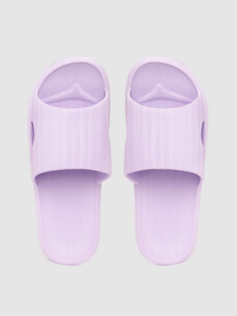 

Kook N Keech Women Lavender Striped Sliders
