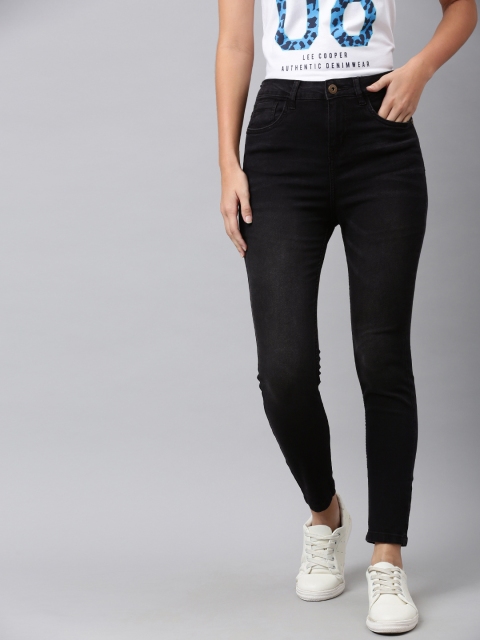 

Provogue Women Black Skinny Fit Mid-Rise Clean Look Stretchable Jeans