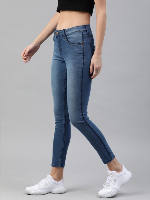 

Provogue Women Blue Skinny Fit Mid-Rise Clean Look Stretchable Crop Jeans